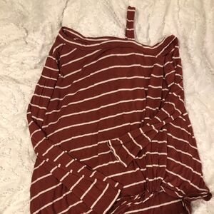 Burnt orange off the shoulder long sleeve top